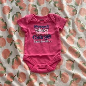 Gerber Pink Bodysuit with Cute Quote